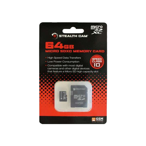 64gb Micro Sd Memory Card Single Pack Stealth Cam